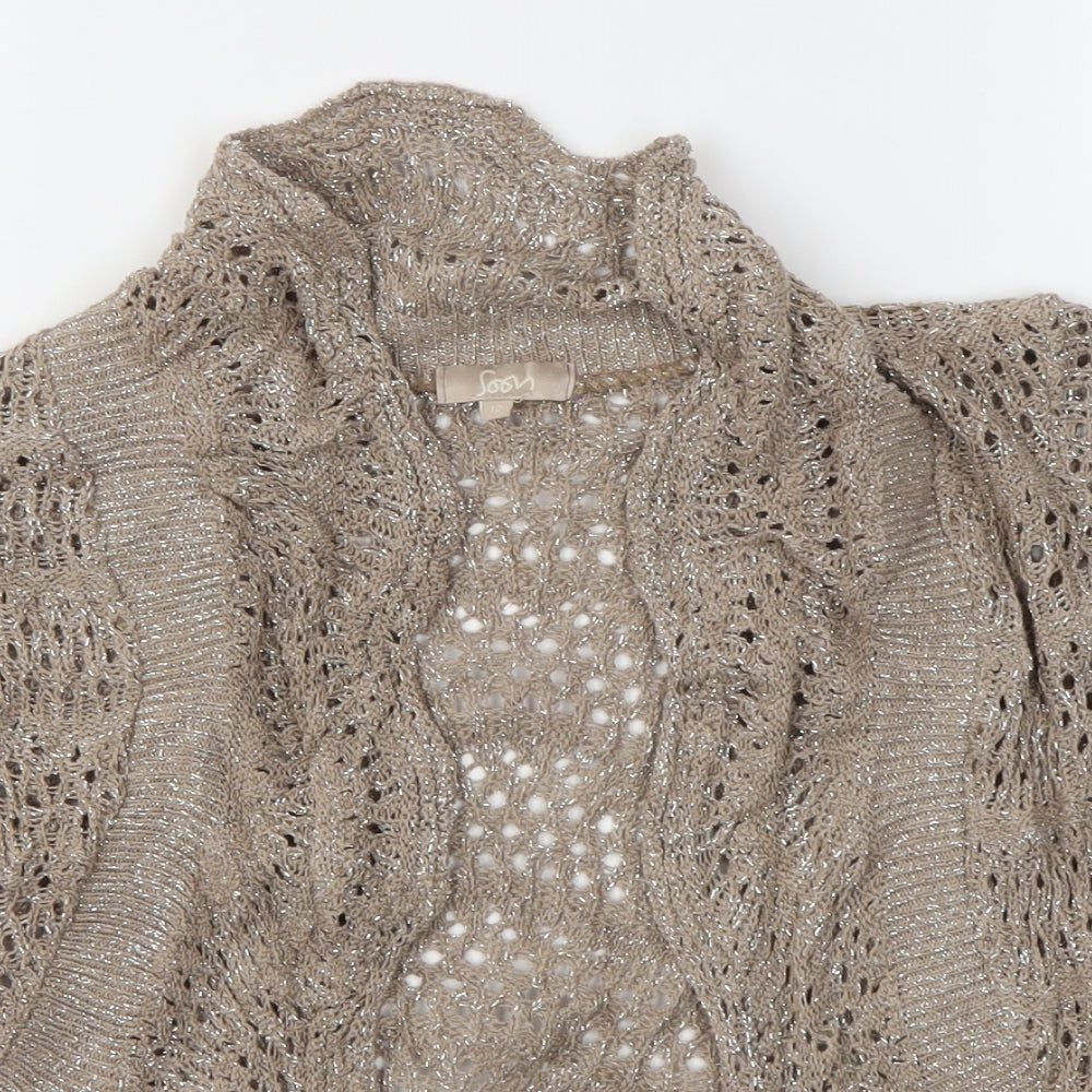 Womens UK Size 12 Soon Brown Cardigan Jumper