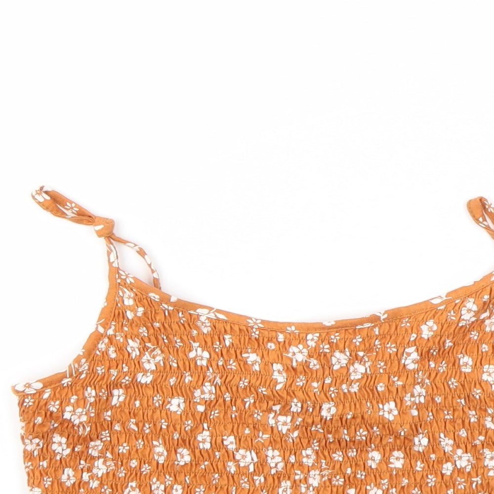 Womens UK Size 14 New Look Orange Basic Polo