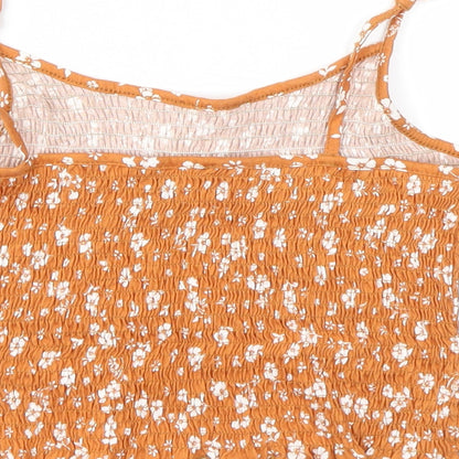 Womens UK Size 14 New Look Orange Basic Polo