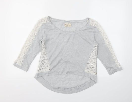 Hollister Womens Grey   Pullover Sweatshirt Size M