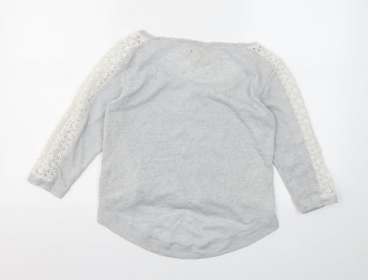 Hollister Womens Grey   Pullover Sweatshirt Size M