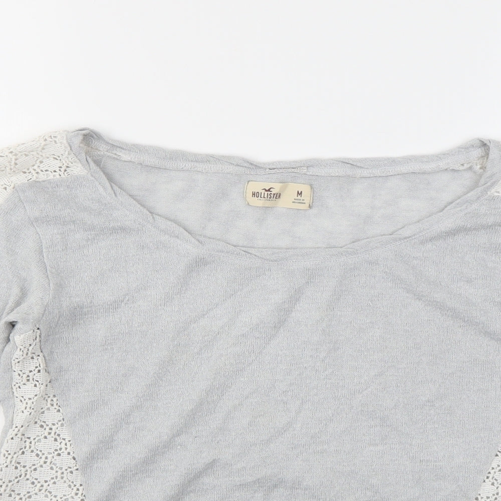 Hollister Womens Grey   Pullover Sweatshirt Size M