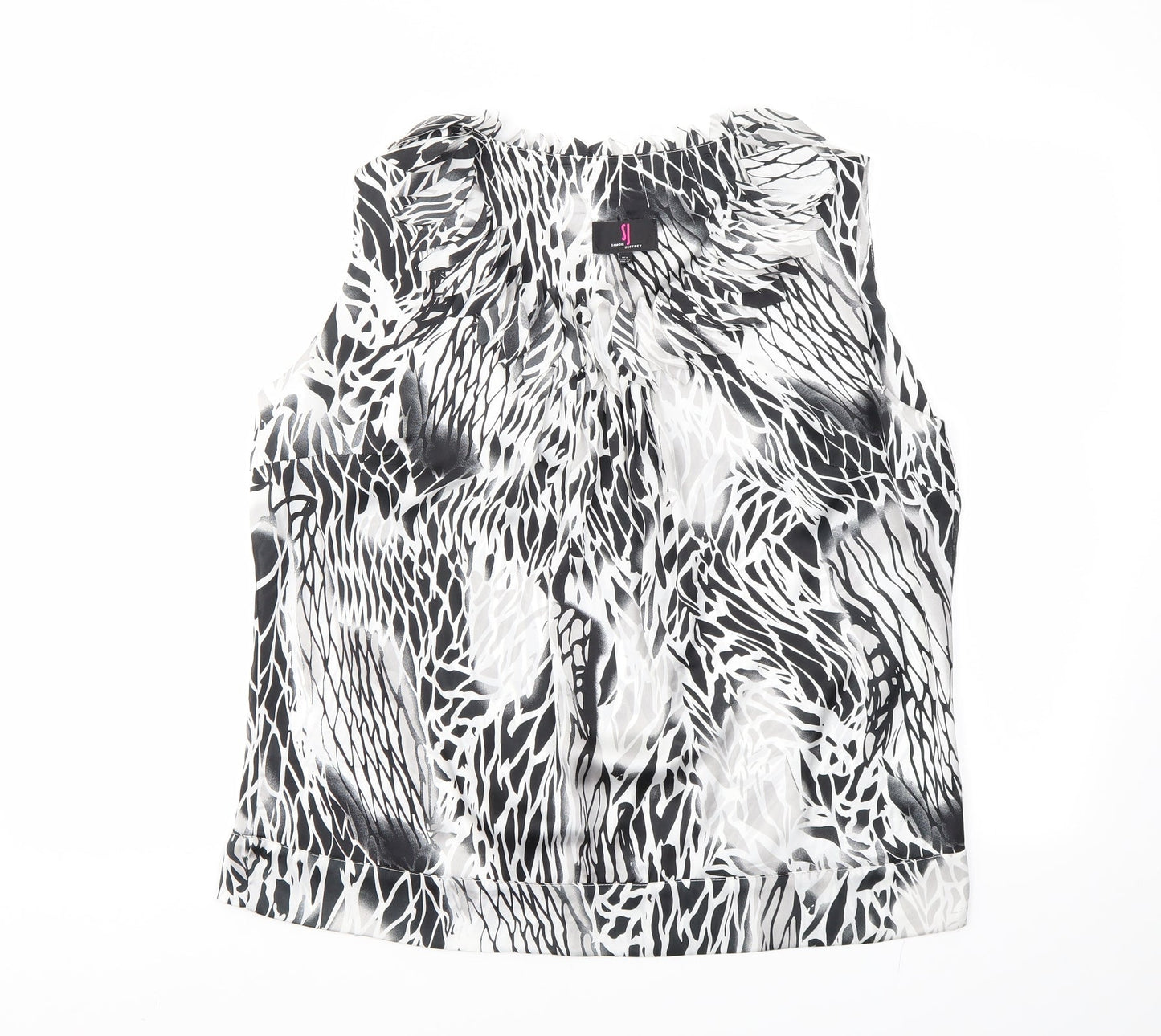 SJ Womens Multicoloured Geometric  Basic Blouse Size 16