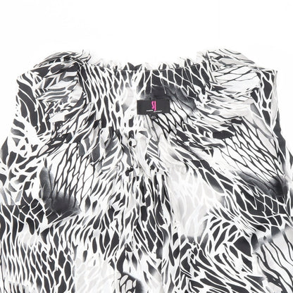 SJ Womens Multicoloured Geometric  Basic Blouse Size 16
