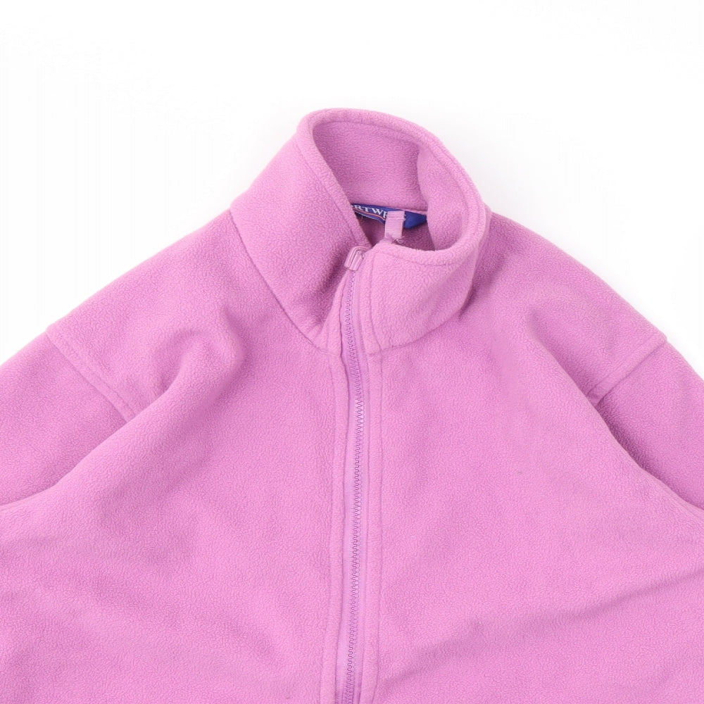 Portwest Womens Pink   Full Zip Jumper Size S