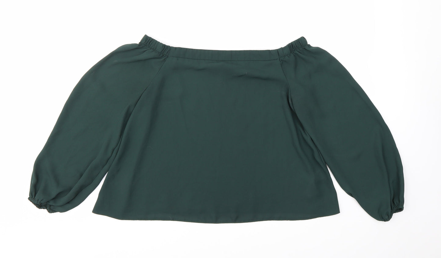 Womens UK Size 10 New Look Green Basic Blouse