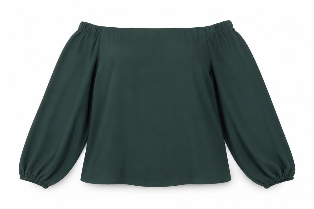 Womens UK Size 10 New Look Green Basic Blouse