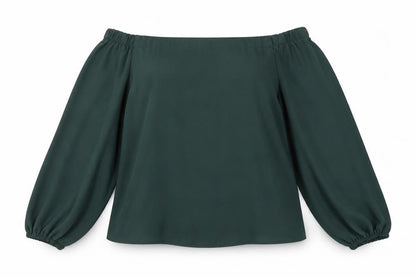 Womens UK Size 10 New Look Green Basic Blouse