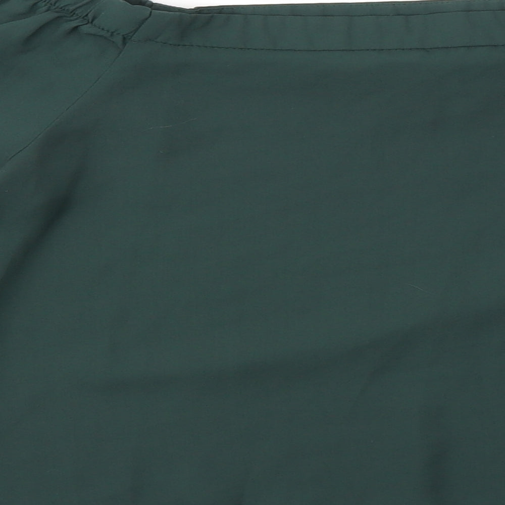 Womens UK Size 10 New Look Green Basic Blouse
