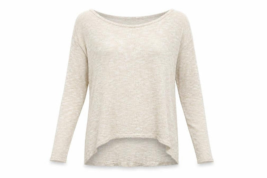 Front view of Miss Selfridge women’s gold jumper, size UK 10