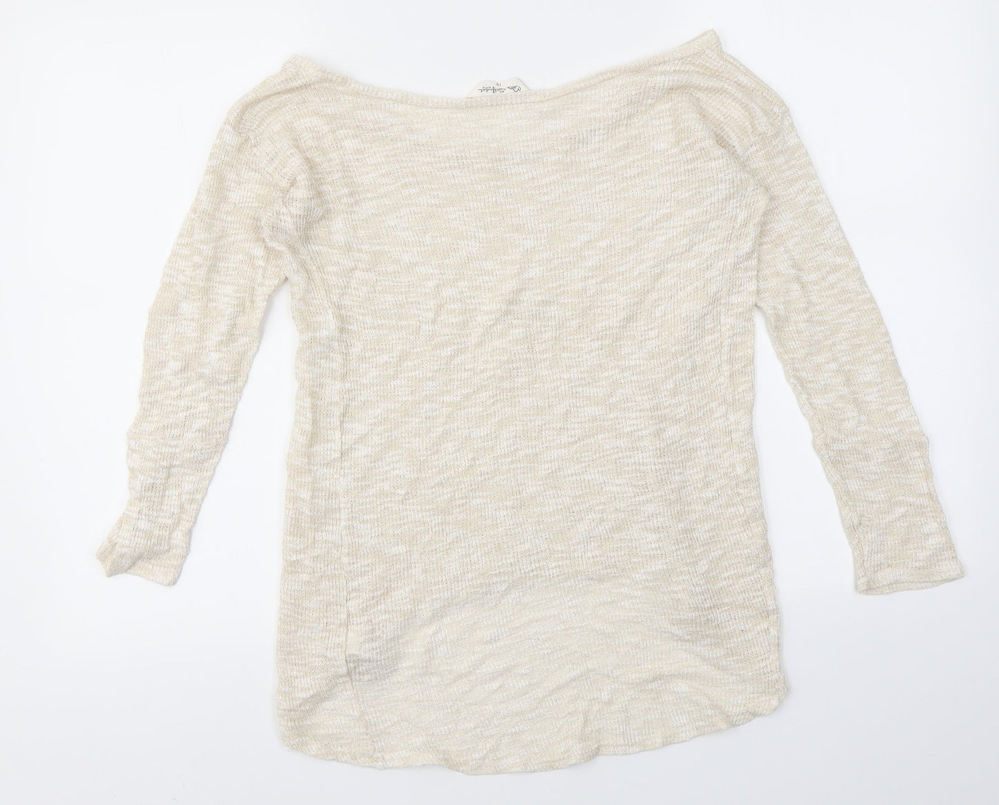 Womens UK Size 10 Miss Selfridge Gold Pullover Jumper