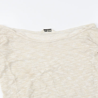 Womens UK Size 10 Miss Selfridge Gold Pullover Jumper
