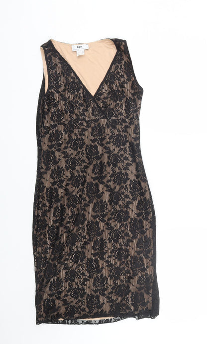 BPC Womens Black Floral  Wrap Dress  Size XS