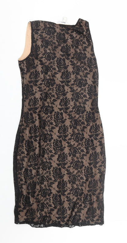 BPC Womens Black Floral  Wrap Dress  Size XS