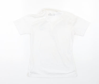Elico Girls White   Basic Polo Size 9-10 Years