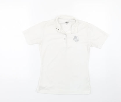 Elico Girls White   Basic Polo Size 9-10 Years