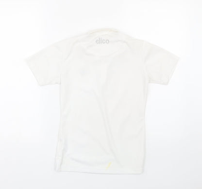 Elico Girls White   Basic Polo Size 9-10 Years