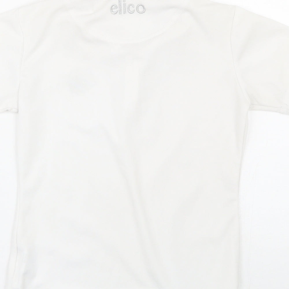 Elico Girls White   Basic Polo Size 9-10 Years