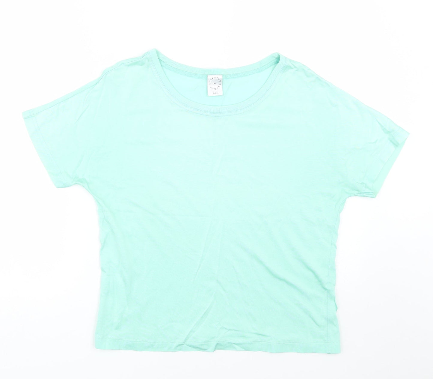 Womens UK Size S Country Casuals Green Basic T-Shirt