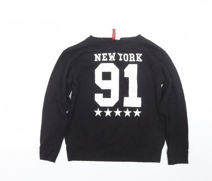 H&M Womens Black   Pullover Sweatshirt Size XS