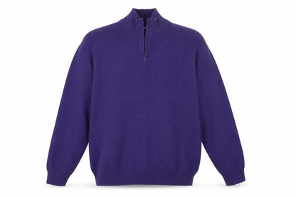 Front view of Giocanni Galli men’s purple jumper, size L