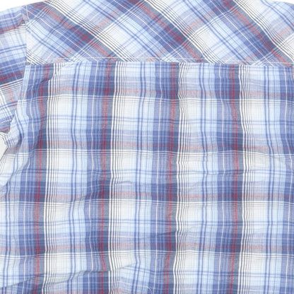 Ladybird Boys Blue Plaid  Basic Button-Up Size 5-6 Years