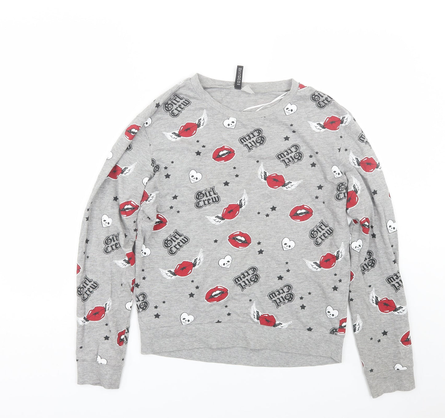 H&M Womens Grey   Pullover Sweatshirt Size S