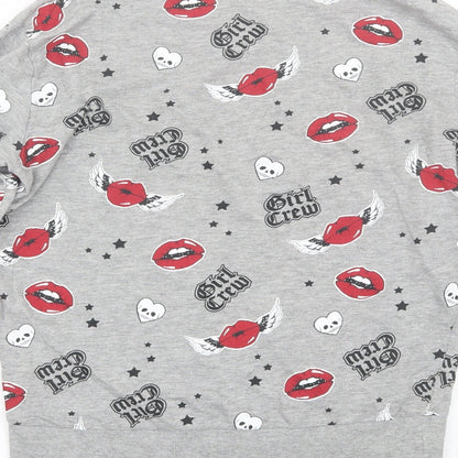 H&M Womens Grey   Pullover Sweatshirt Size S