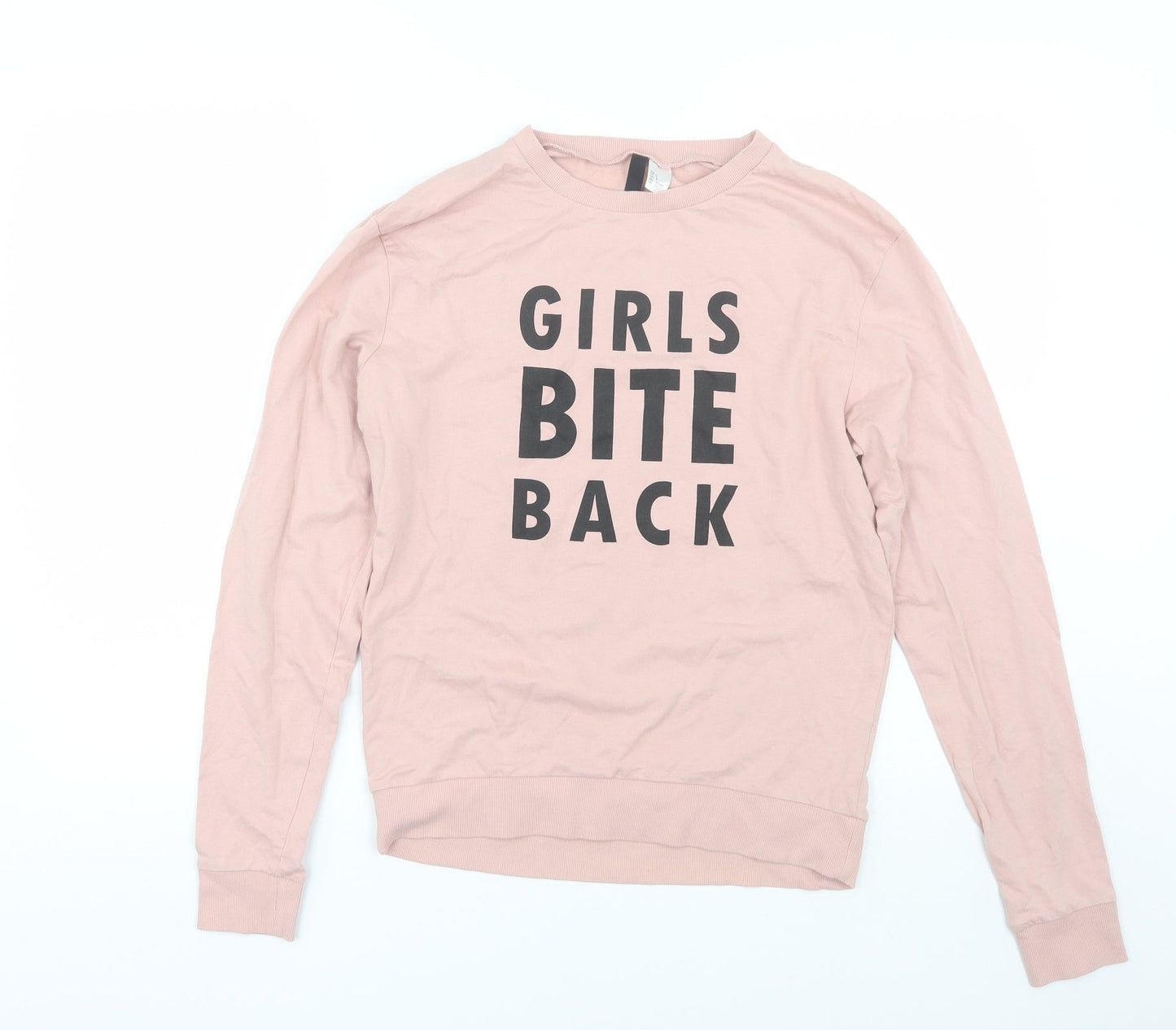 H&M Womens Pink   Pullover Sweatshirt Size S