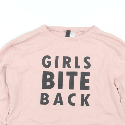 H&M Womens Pink   Pullover Sweatshirt Size S