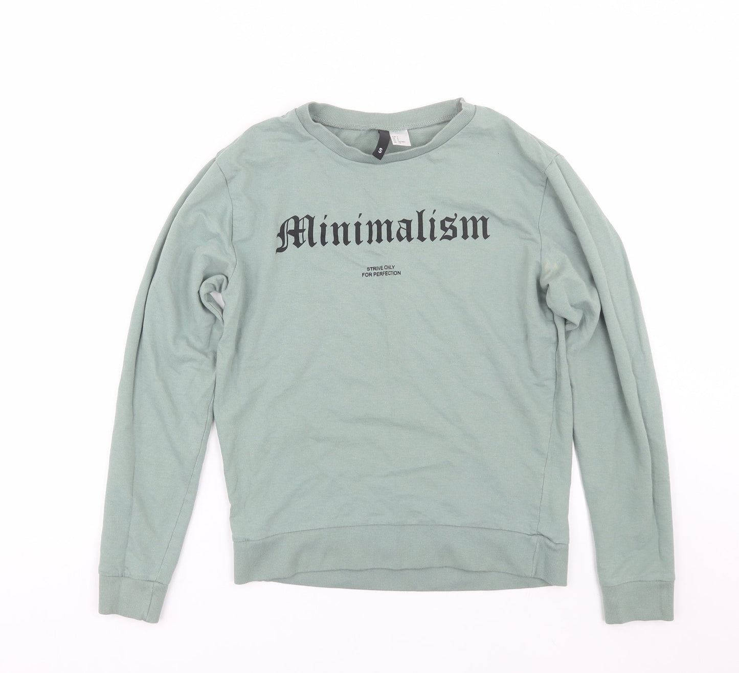 H&M Womens Green   Pullover Sweatshirt Size S