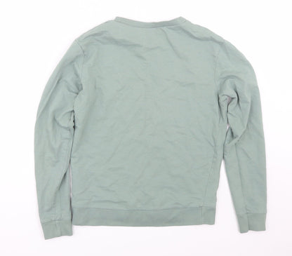 H&M Womens Green   Pullover Sweatshirt Size S