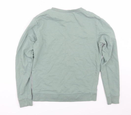 H&M Womens Green   Pullover Sweatshirt Size S