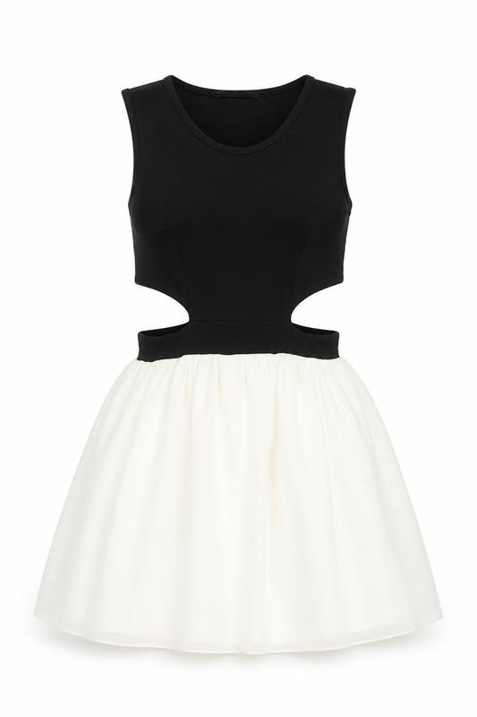 Front view of Miso women’s multicoloured fit & flare, size UK 8