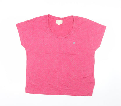 Moshulu Womens Pink Polka Dot  Top Pyjama Top Size 12