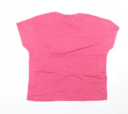 Moshulu Womens Pink Polka Dot  Top Pyjama Top Size 12