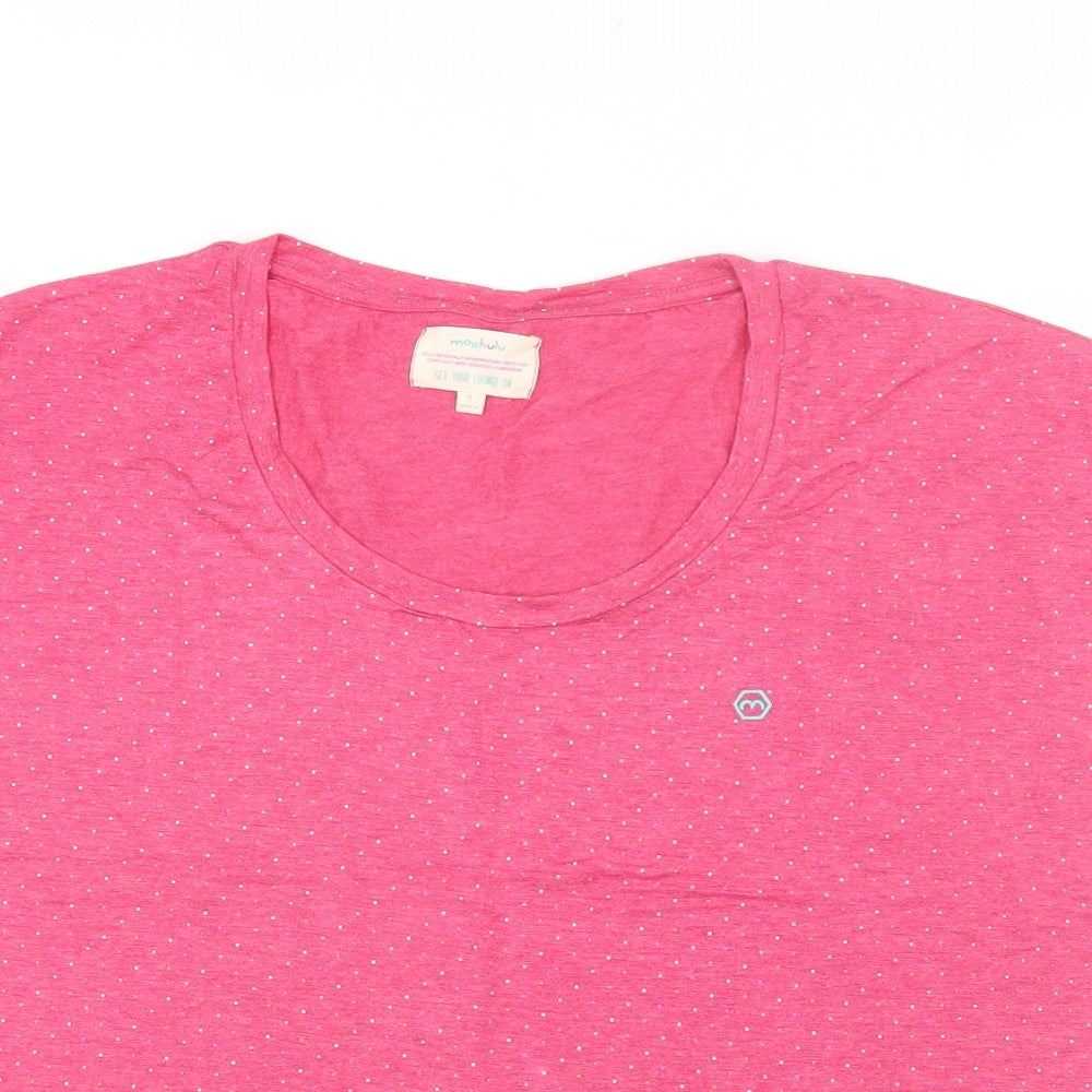 Moshulu Womens Pink Polka Dot  Top Pyjama Top Size 12