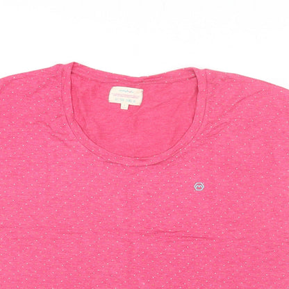Moshulu Womens Pink Polka Dot  Top Pyjama Top Size 12