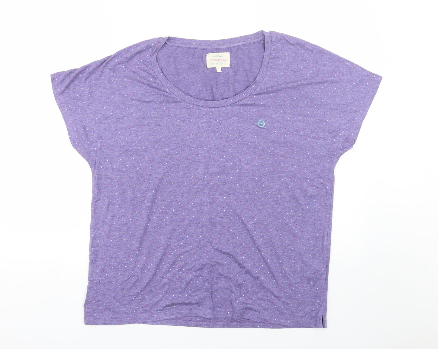 Moshulu Womens Purple Polka Dot  Top Pyjama Top Size 12