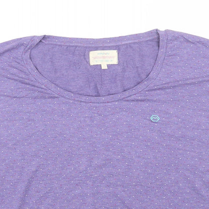 Moshulu Womens Purple Polka Dot  Top Pyjama Top Size 12