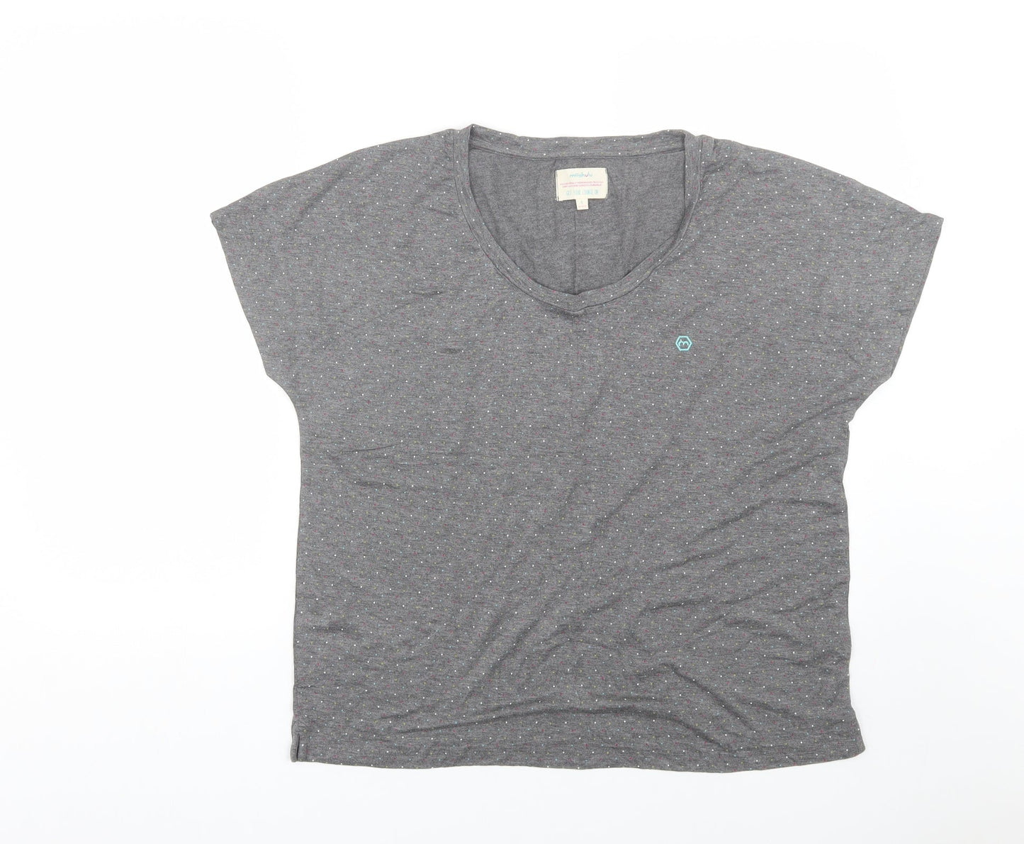 Moshulu Womens Grey Polka Dot  Top Pyjama Top Size 12