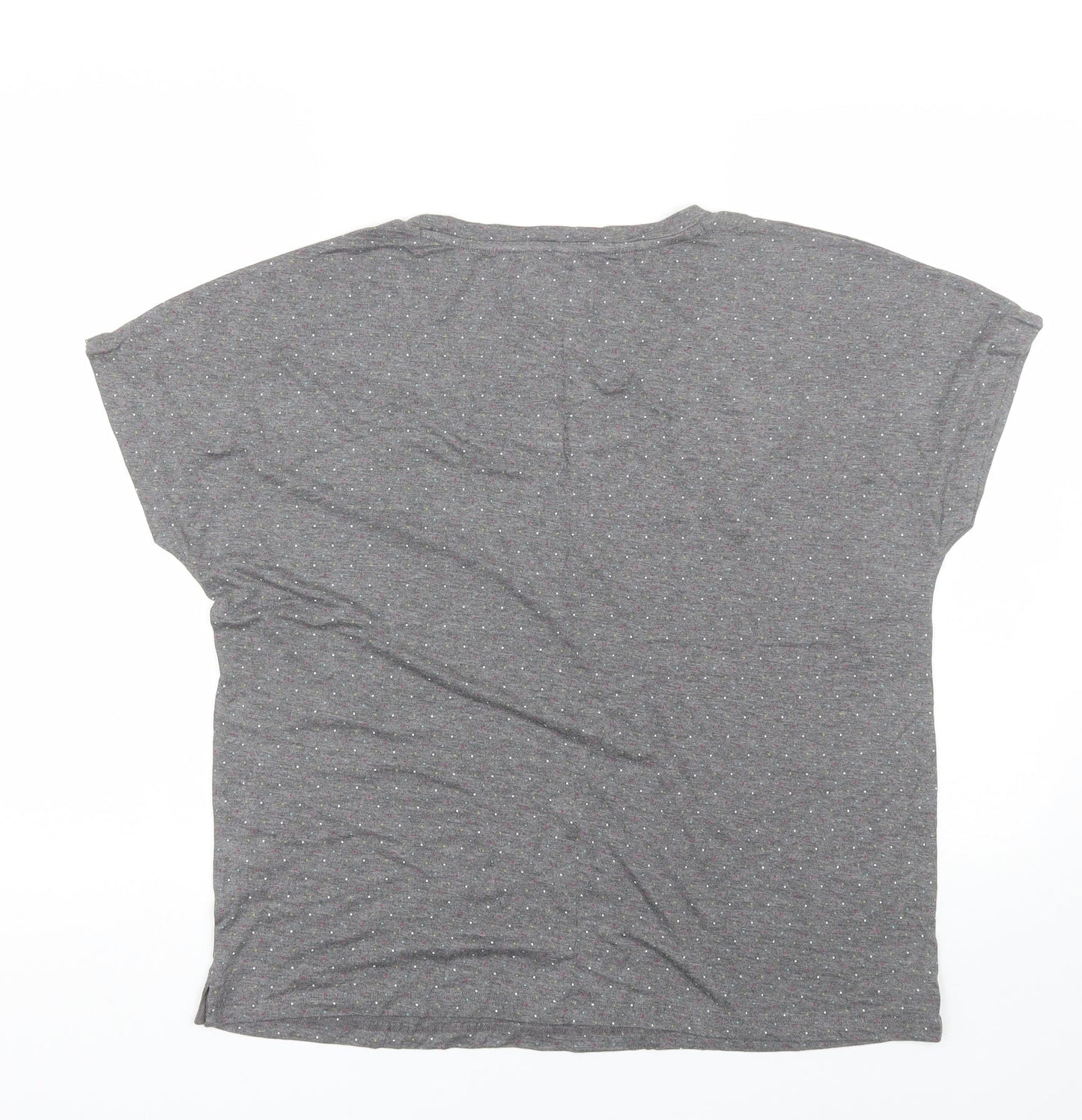 Moshulu Womens Grey Polka Dot  Top Pyjama Top Size 12