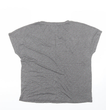 Moshulu Womens Grey Polka Dot  Top Pyjama Top Size 12