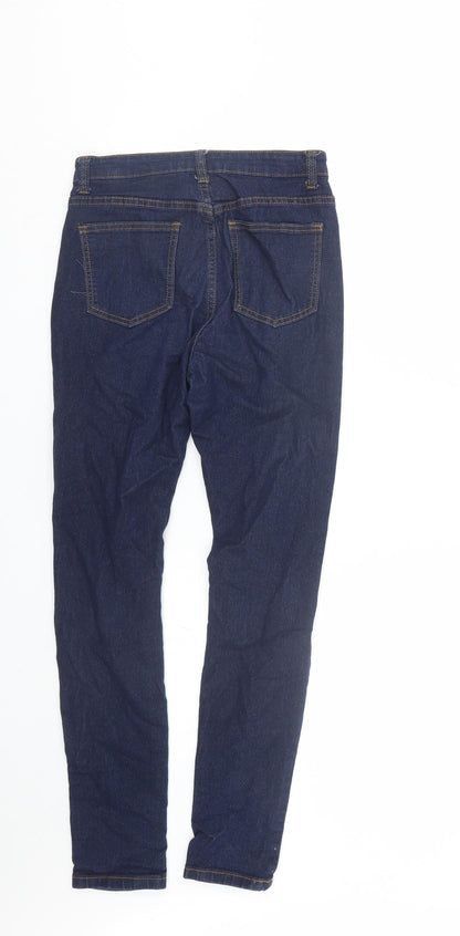 Boohoo Womens Blue  Denim Skinny Jeans Size 8 L26 in