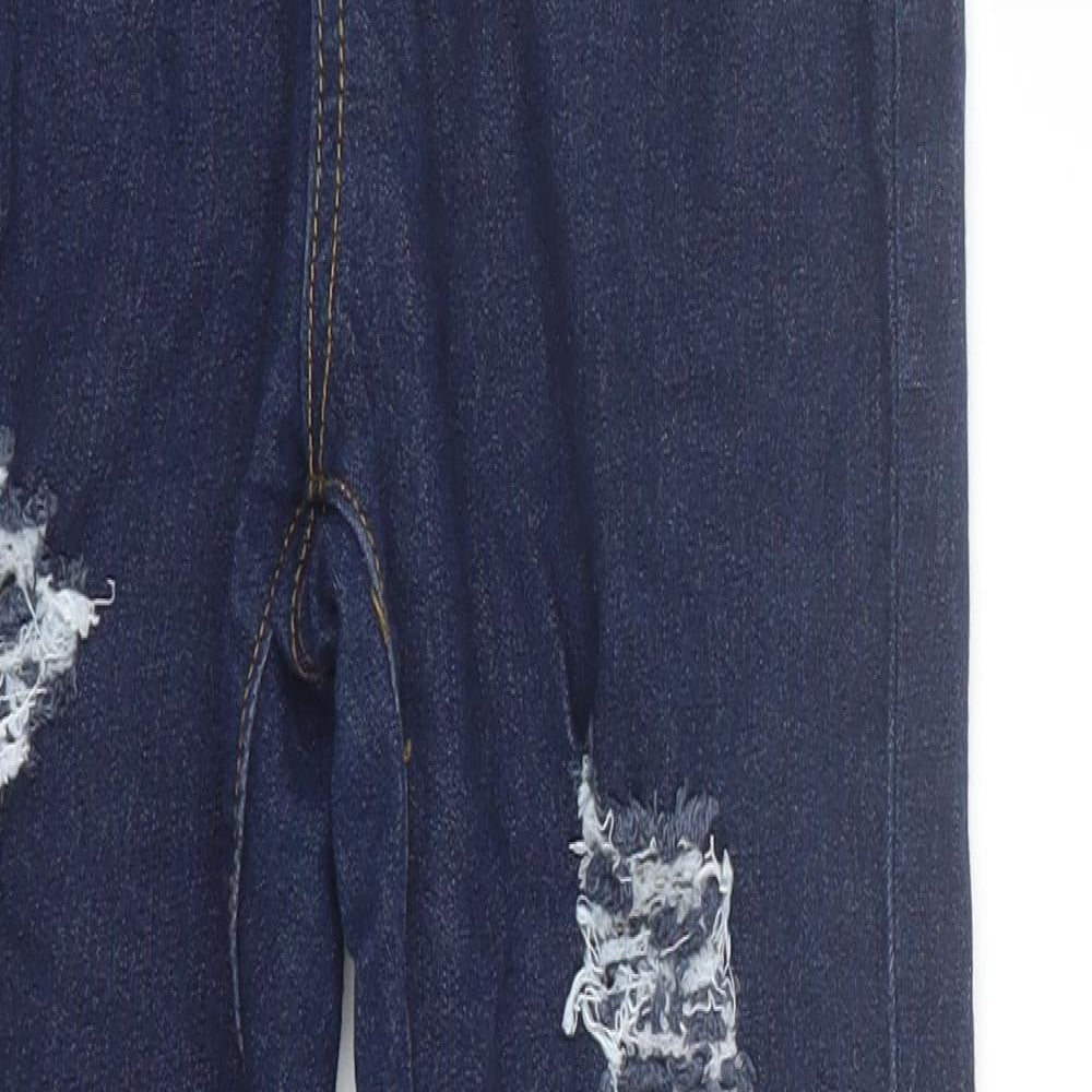 Boohoo Womens Blue  Denim Skinny Jeans Size 8 L26 in