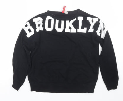 H&M Womens Black   Pullover Sweatshirt Size XS