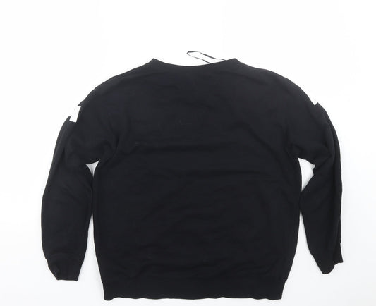 H&M Womens Black   Pullover Sweatshirt Size XS
