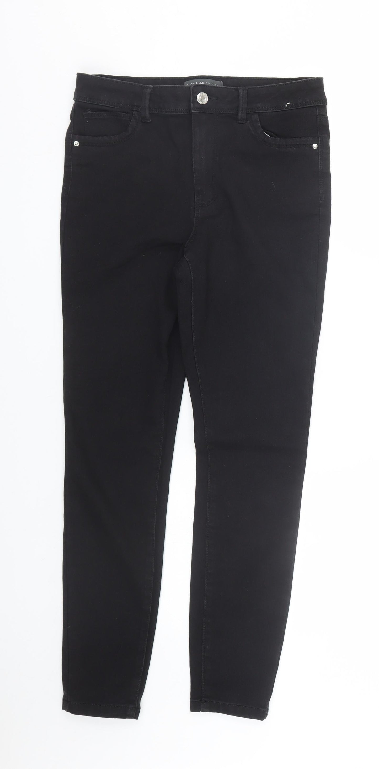 Denim co Womens Black  Denim Skinny Jeans Size 12 L26 in