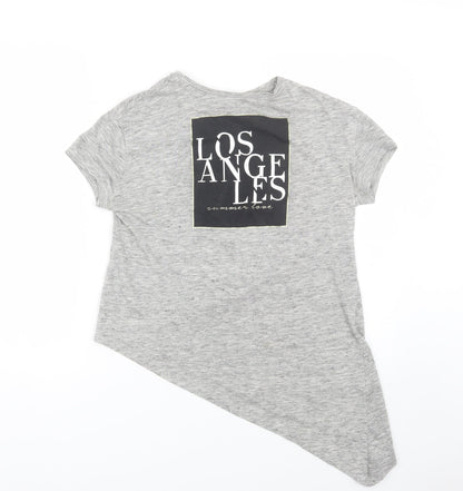 Womens UK Size 6 Atmosphere Grey Basic T-Shirt