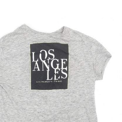 Womens UK Size 6 Atmosphere Grey Basic T-Shirt